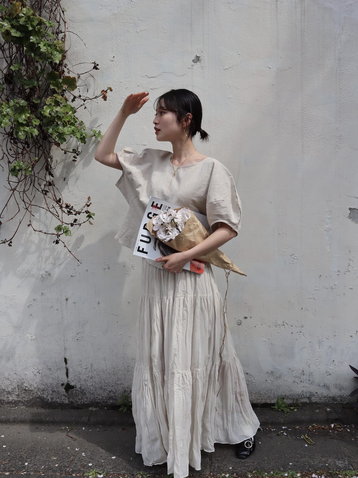 puff sleeve linen tops
