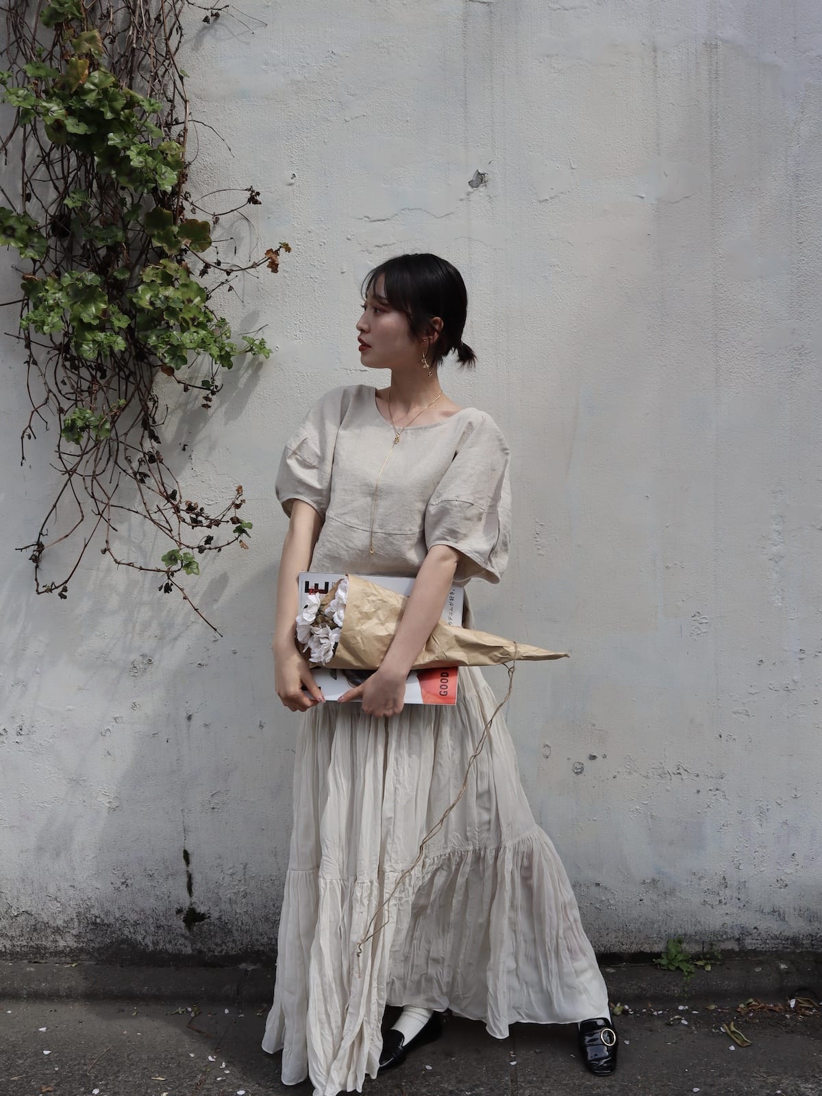 puff sleeve linen tops