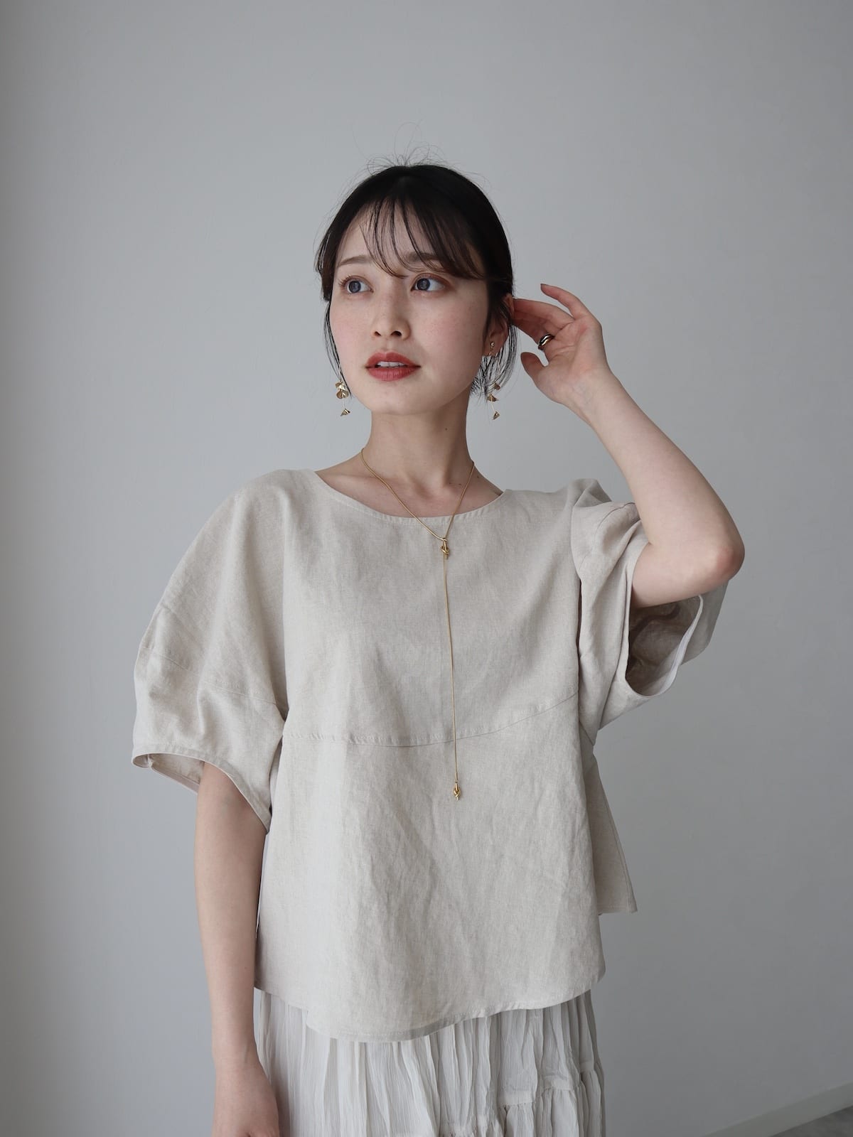 puff sleeve linen tops