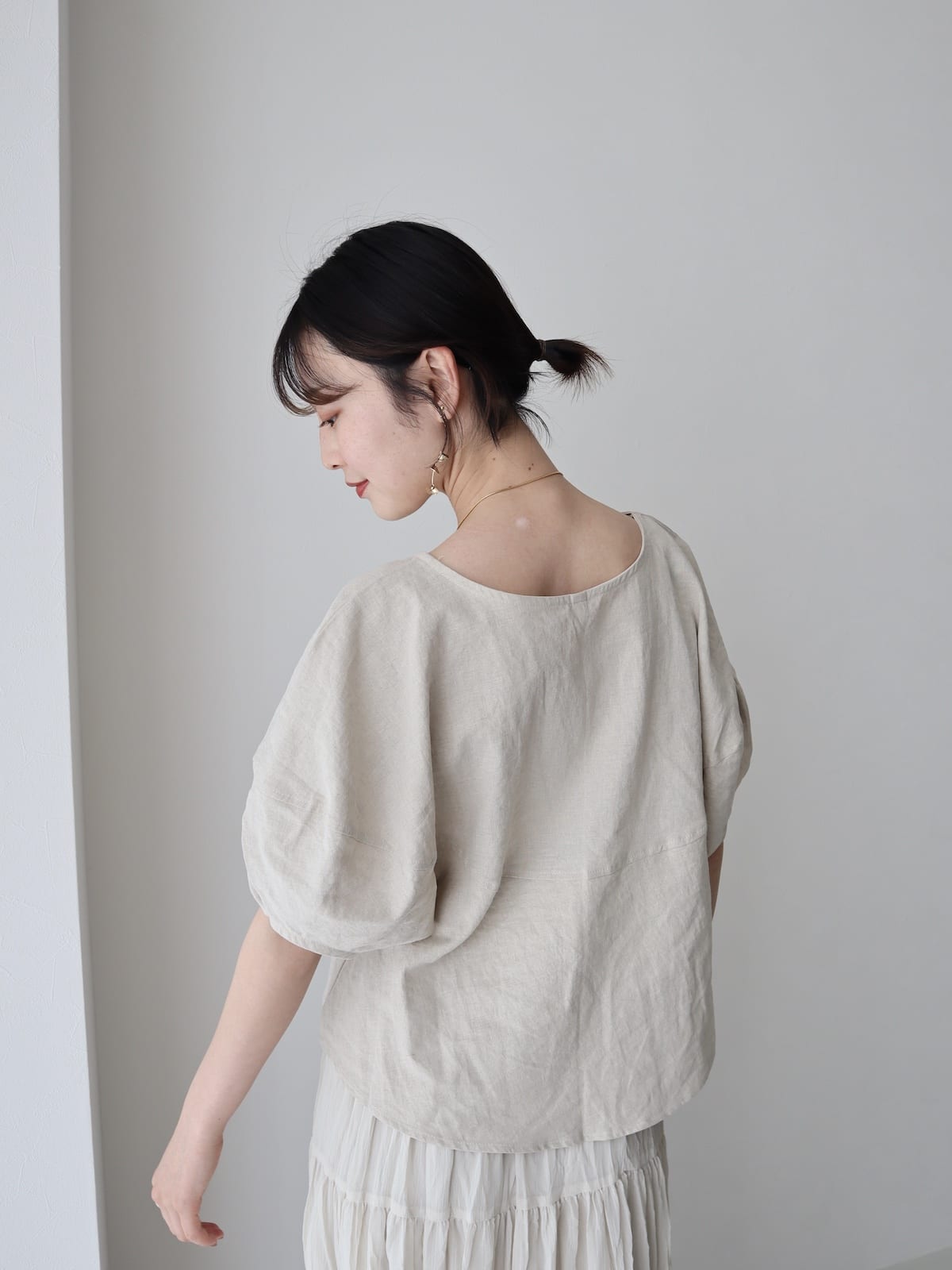 puff sleeve linen tops