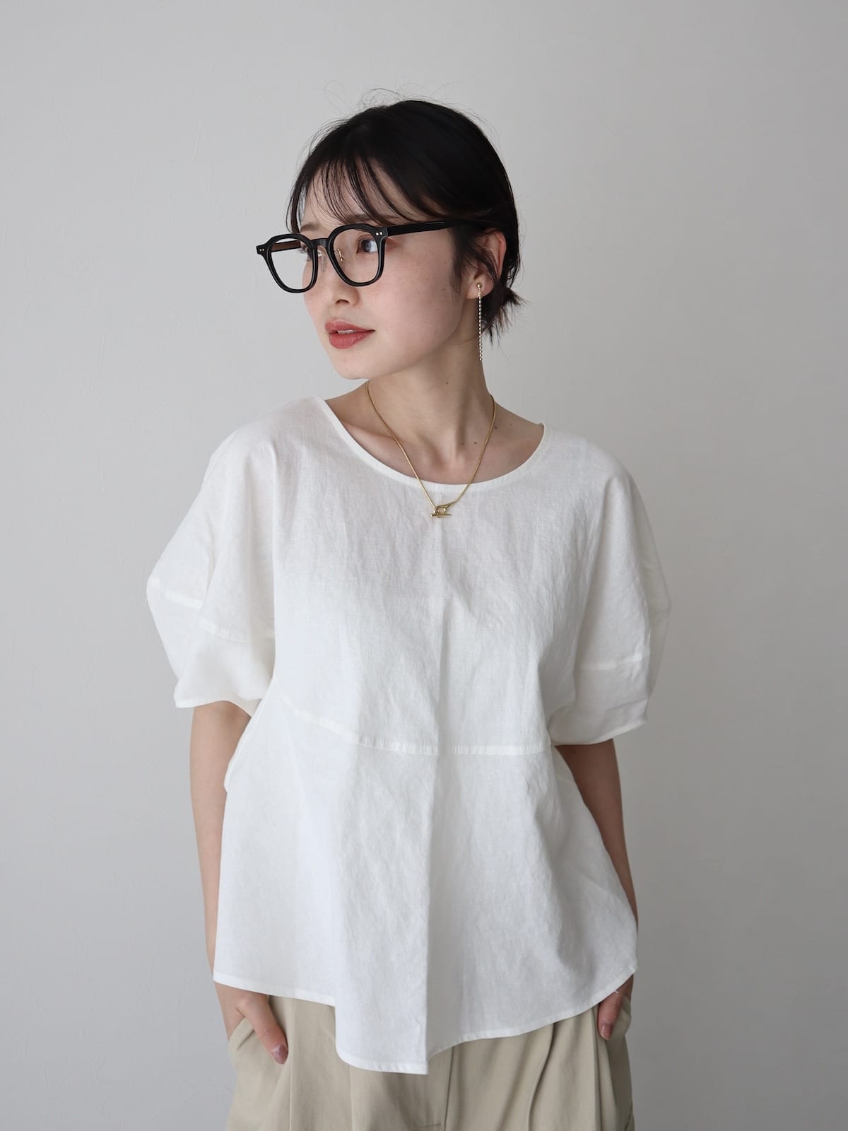 puff sleeve linen tops