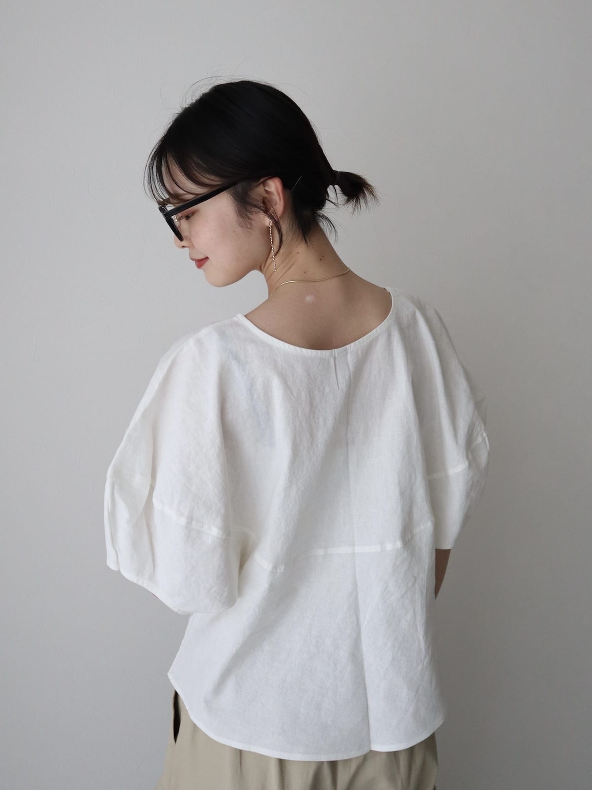 puff sleeve linen tops