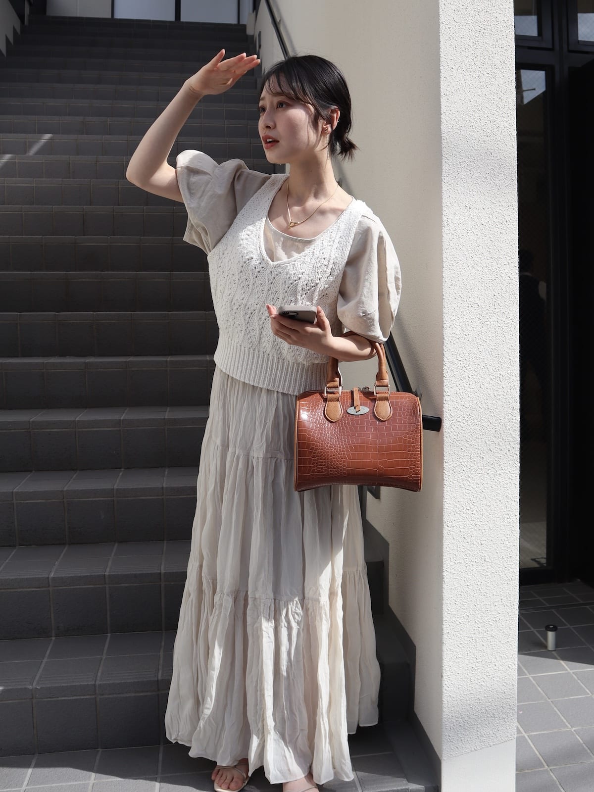 tiered fuwafuwa skirt