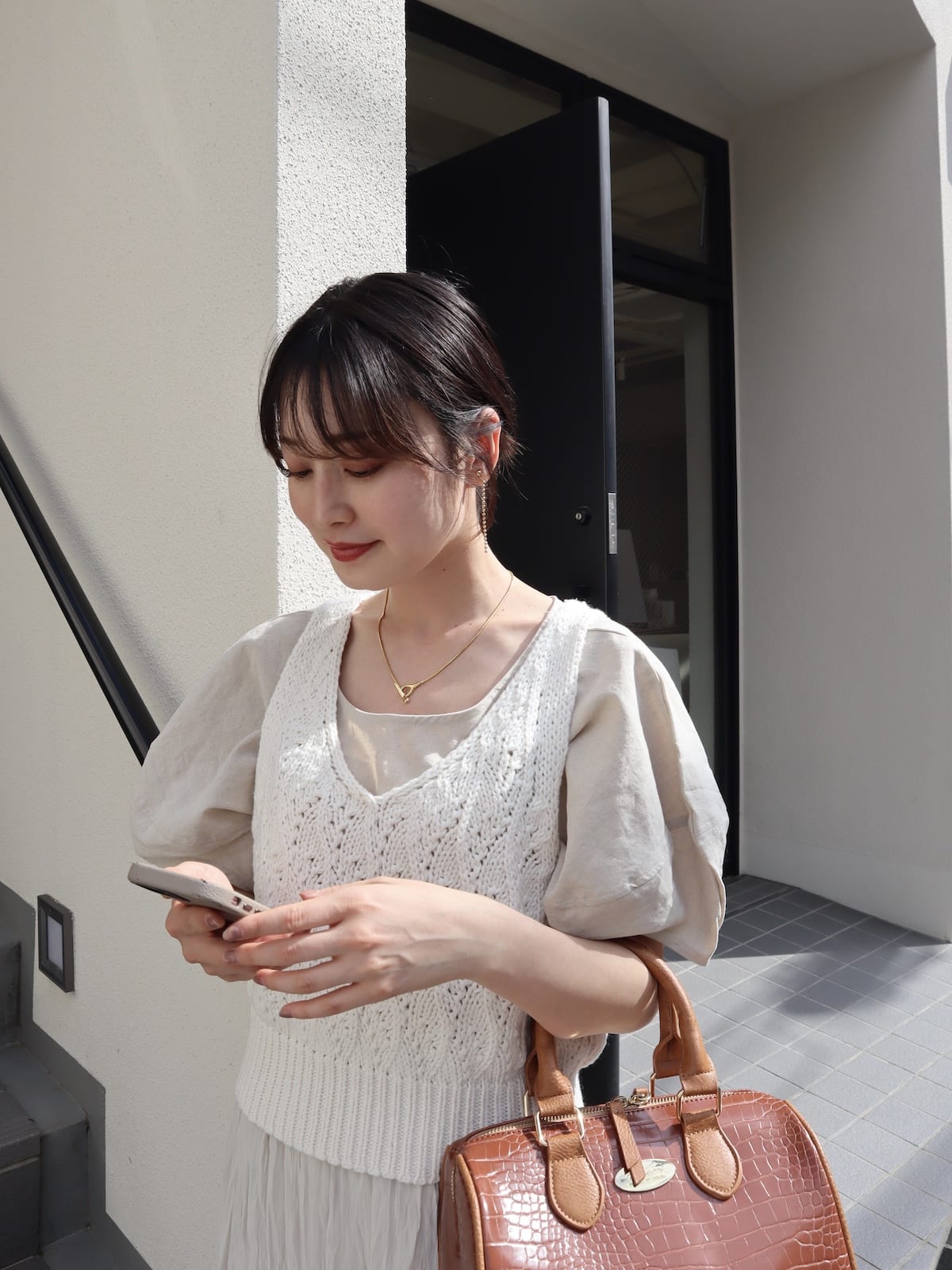 fluffy knit bustier