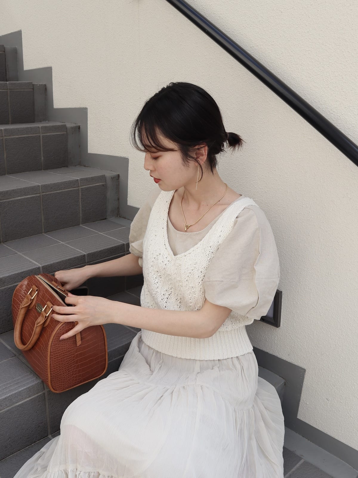 fluffy knit bustier