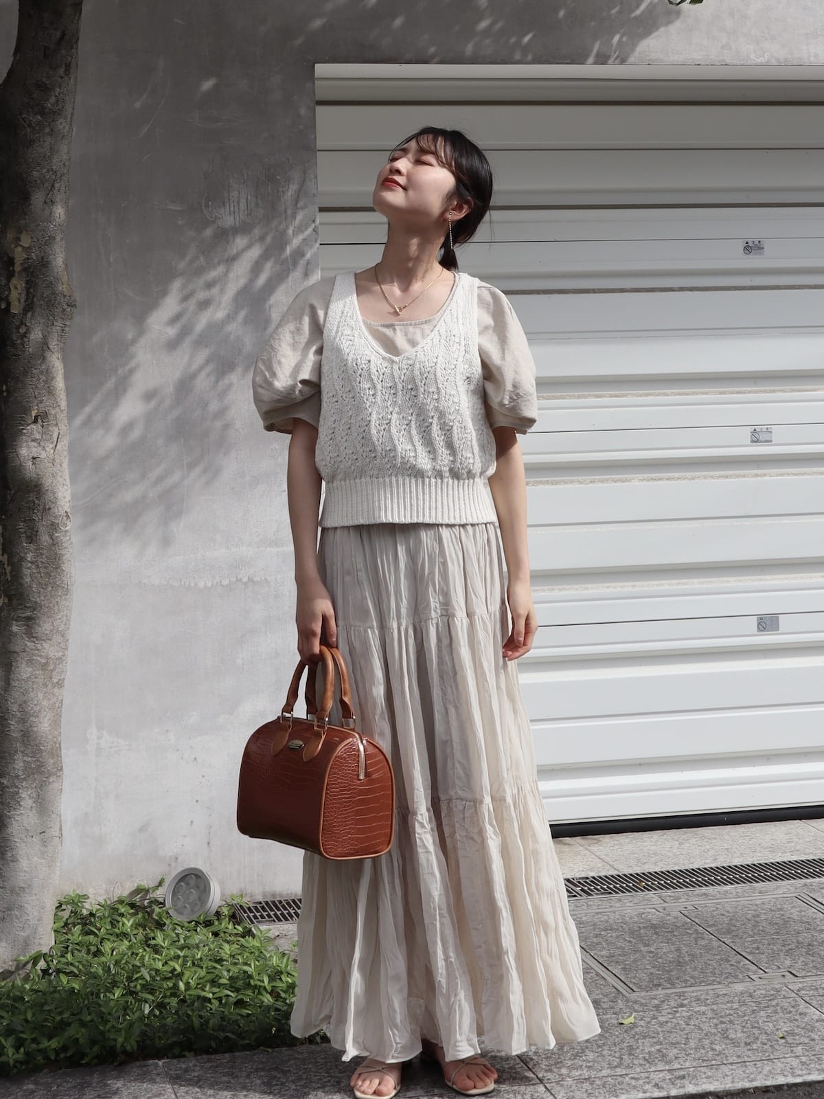 tiered fuwafuwa skirt