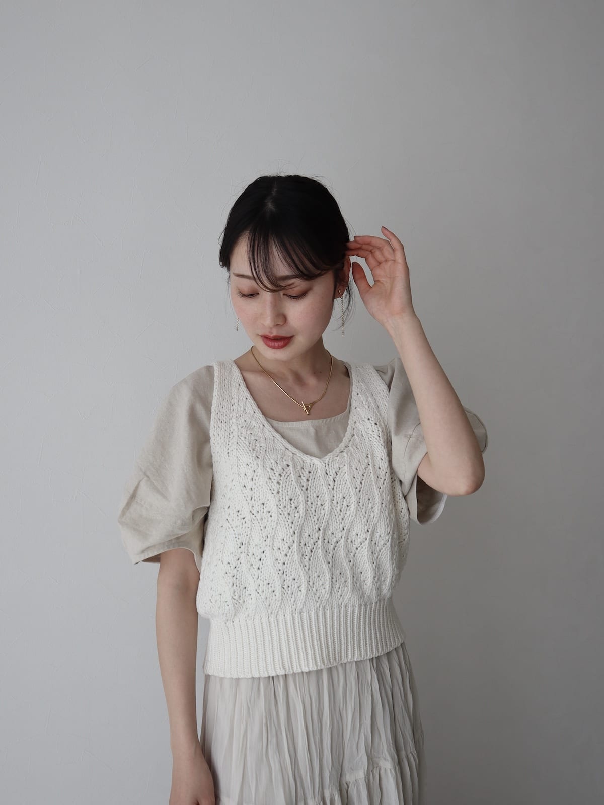 fluffy knit bustier