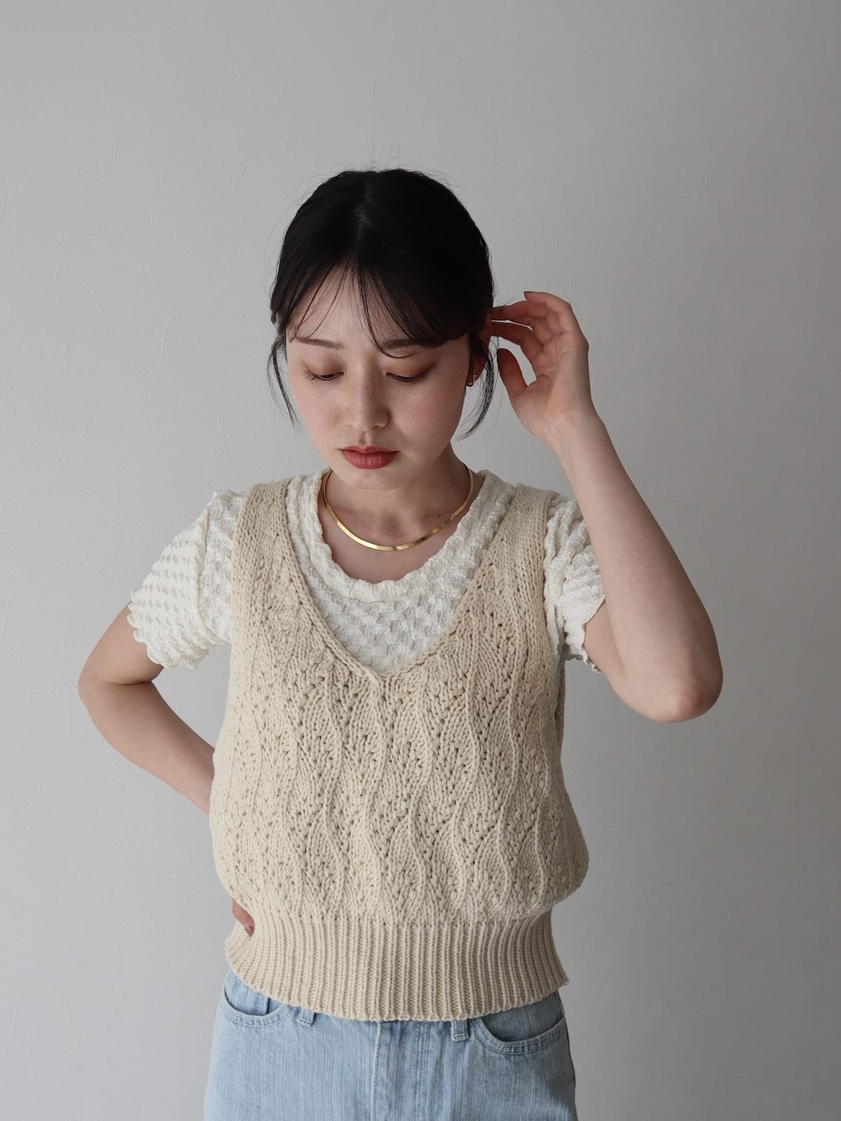 fluffy knit bustier