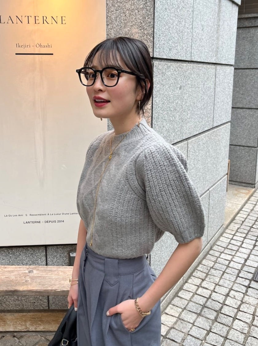 half sleeve cable knit