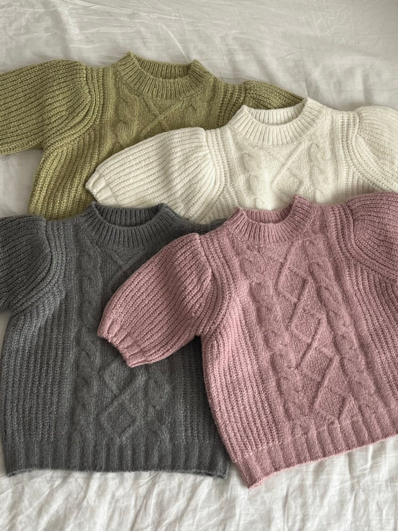 half sleeve cable knit