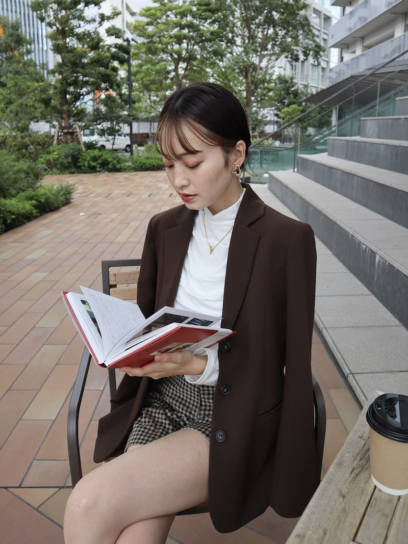 brown tailored jacket