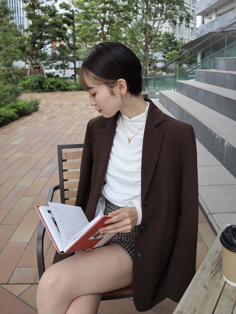 brown tailored jacket
