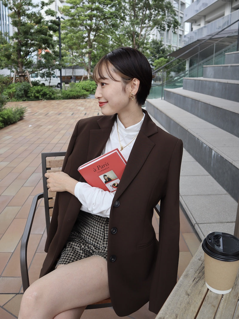 brown tailored jacket