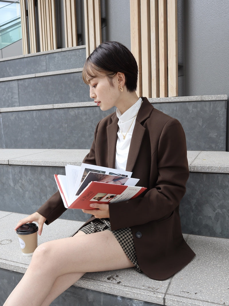 brown tailored jacket