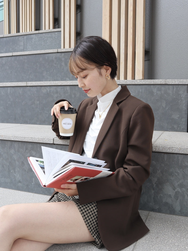 brown tailored jacket