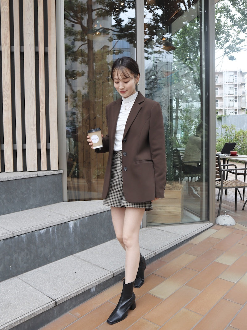 brown tailored jacket