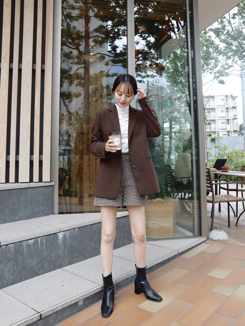 brown tailored jacket