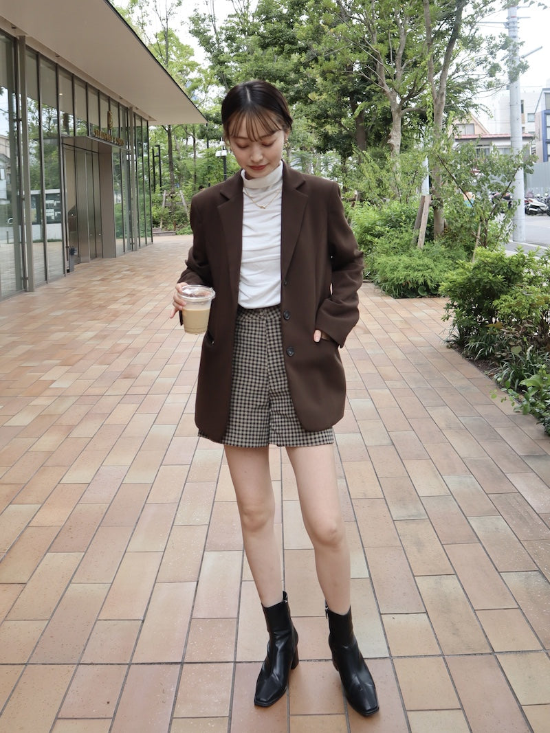 brown tailored jacket