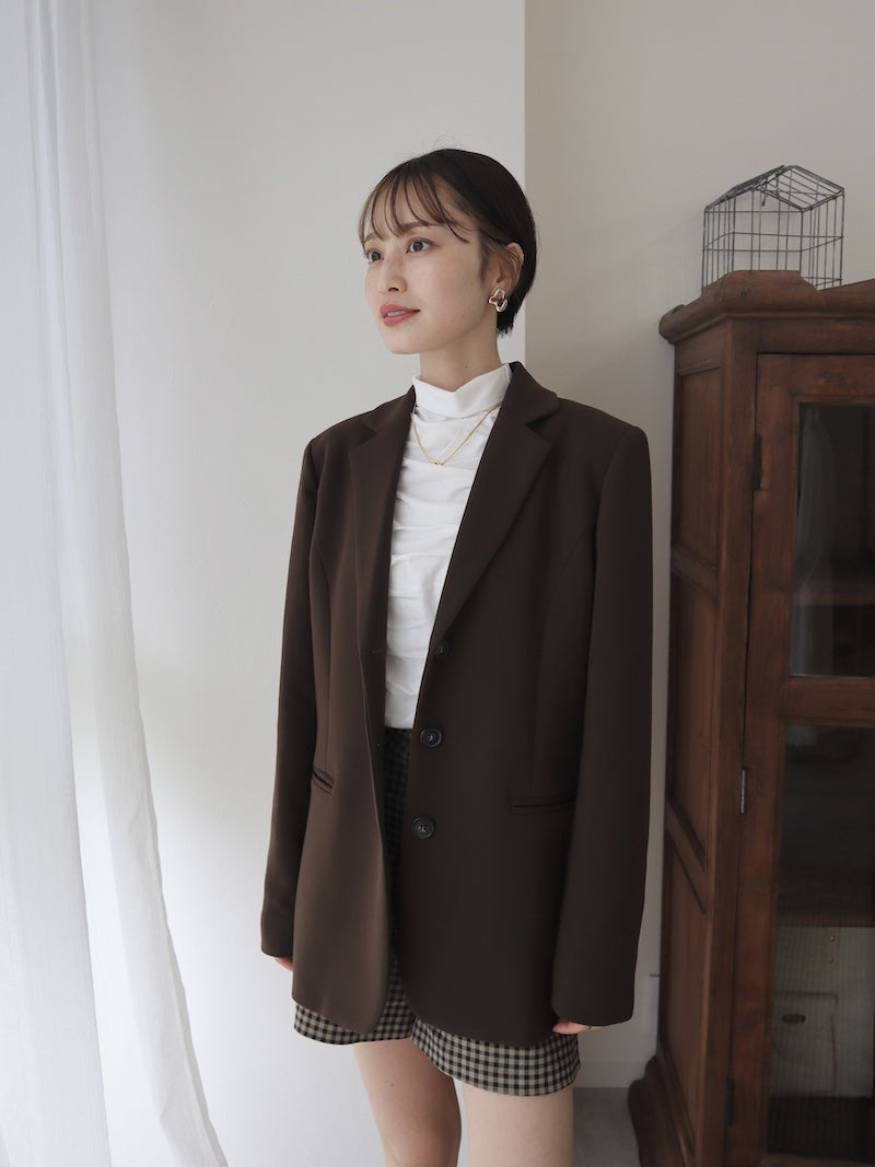 brown tailored jacket