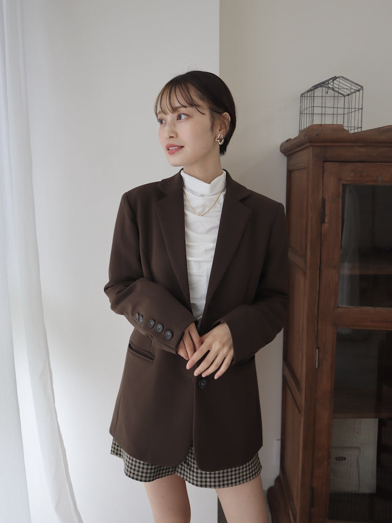 brown tailored jacket