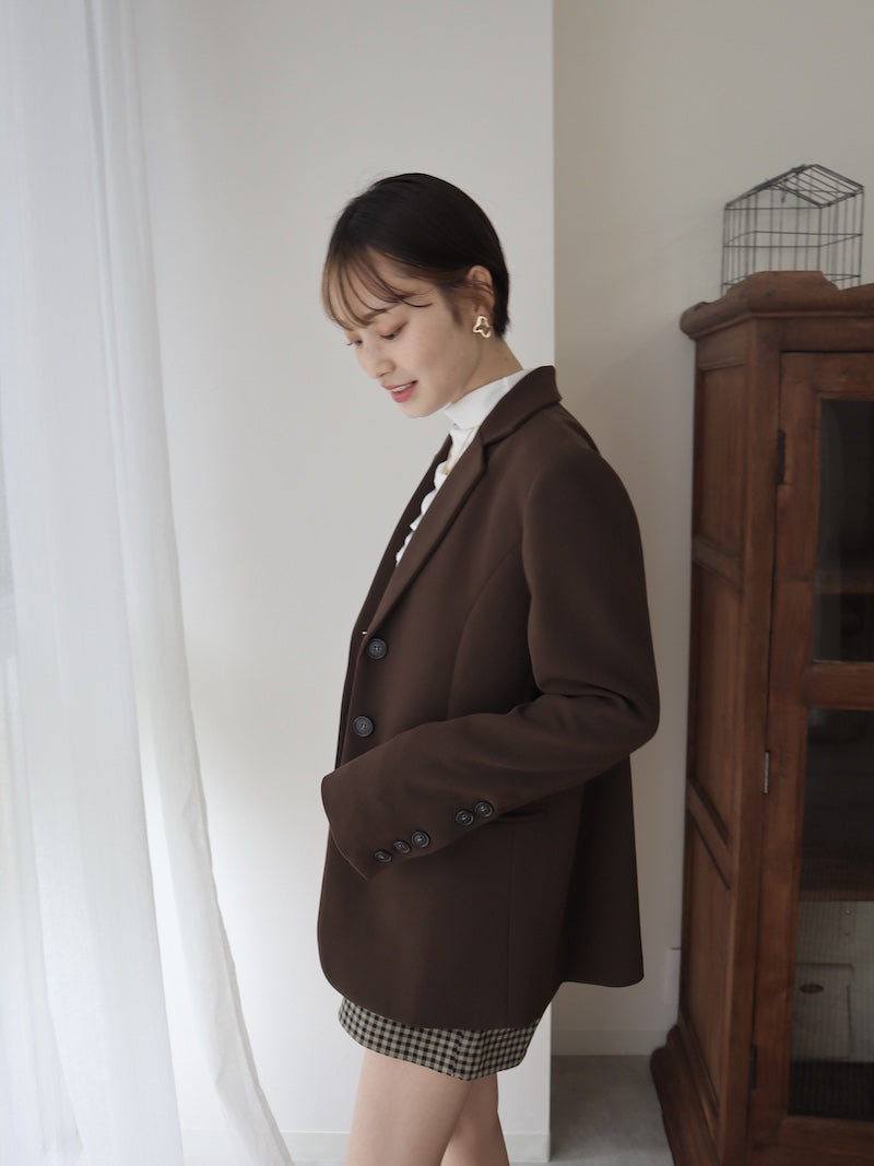 brown tailored jacket