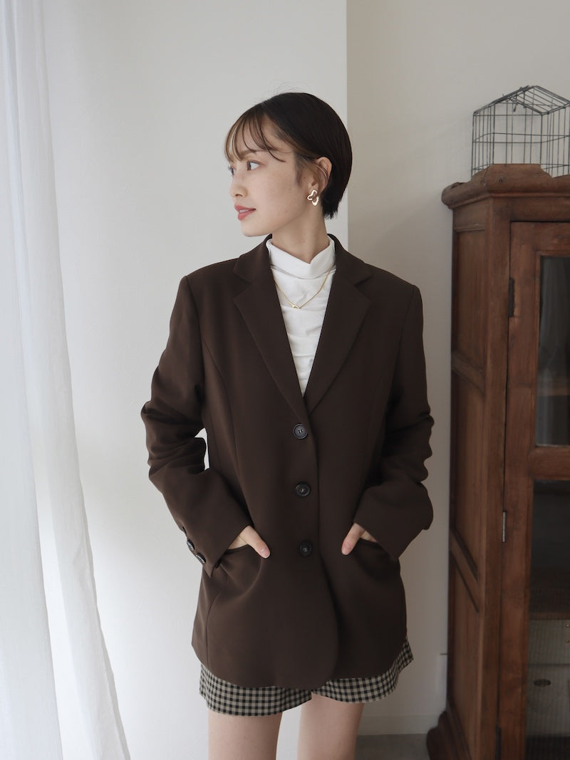 brown tailored jacket