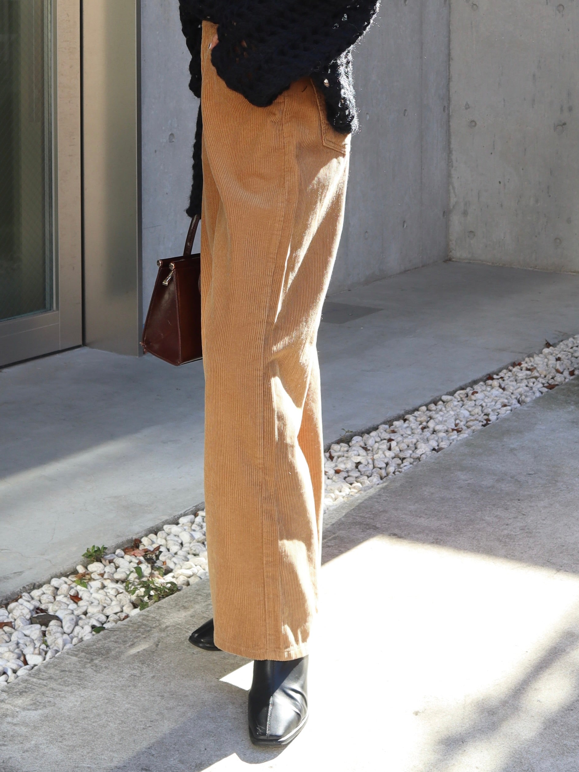 corduroy straight pants【camel】