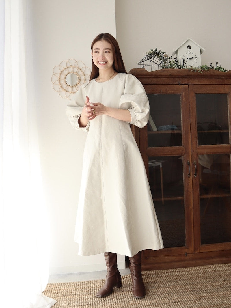 soft leather one-piece【ivory】