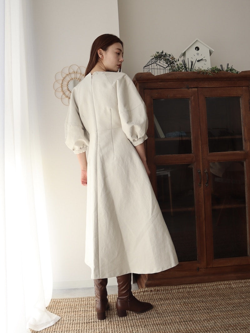 soft leather one-piece【ivory】