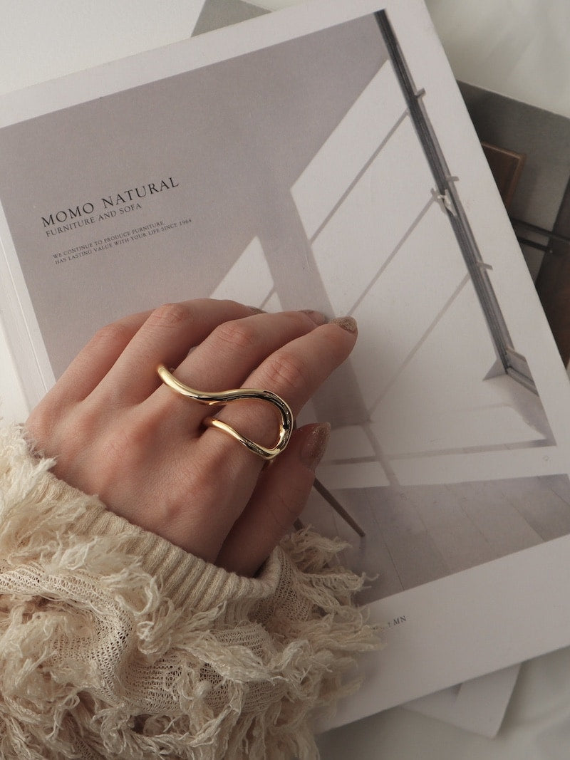 wave double ring