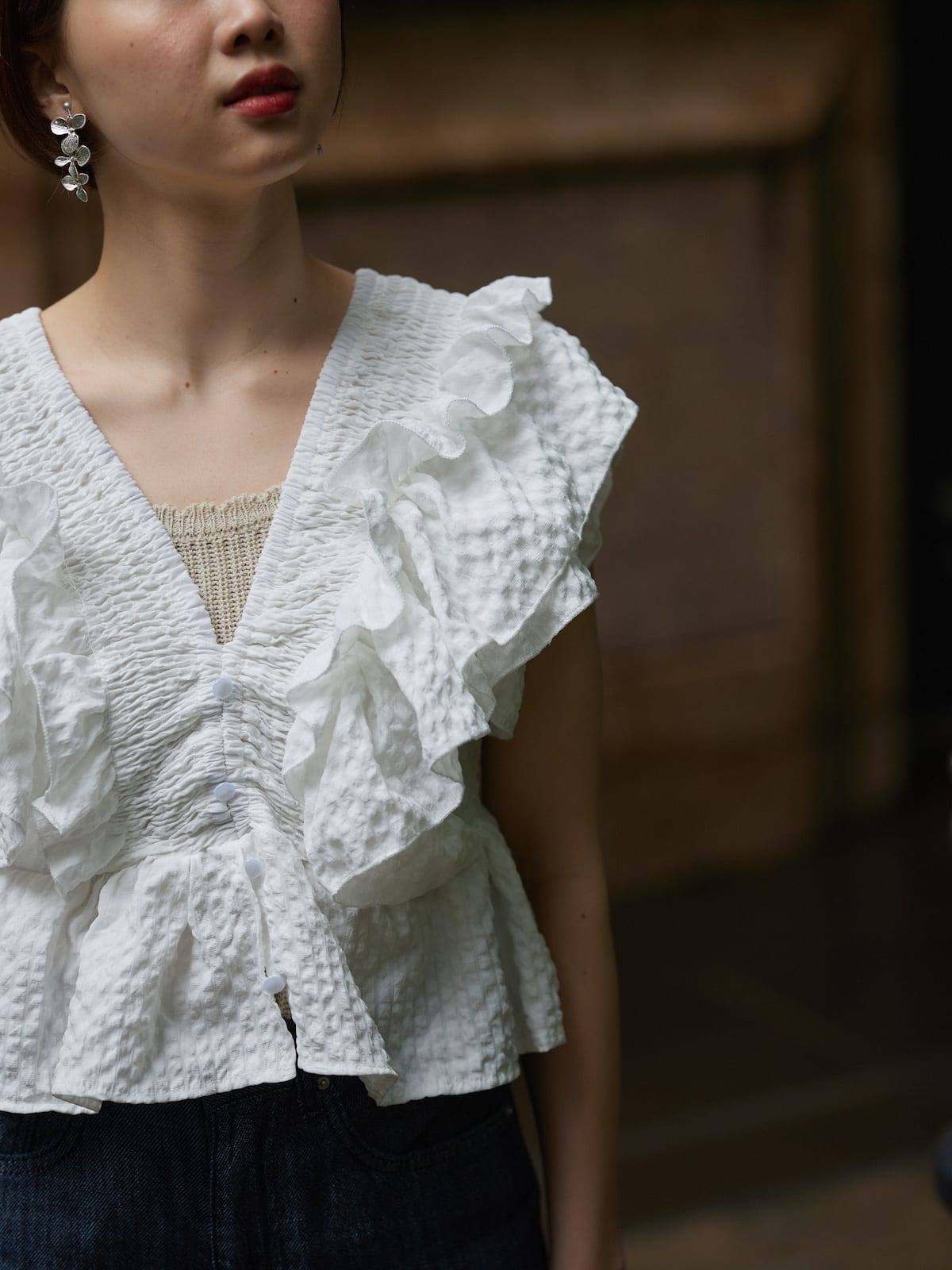 frill girly blouse