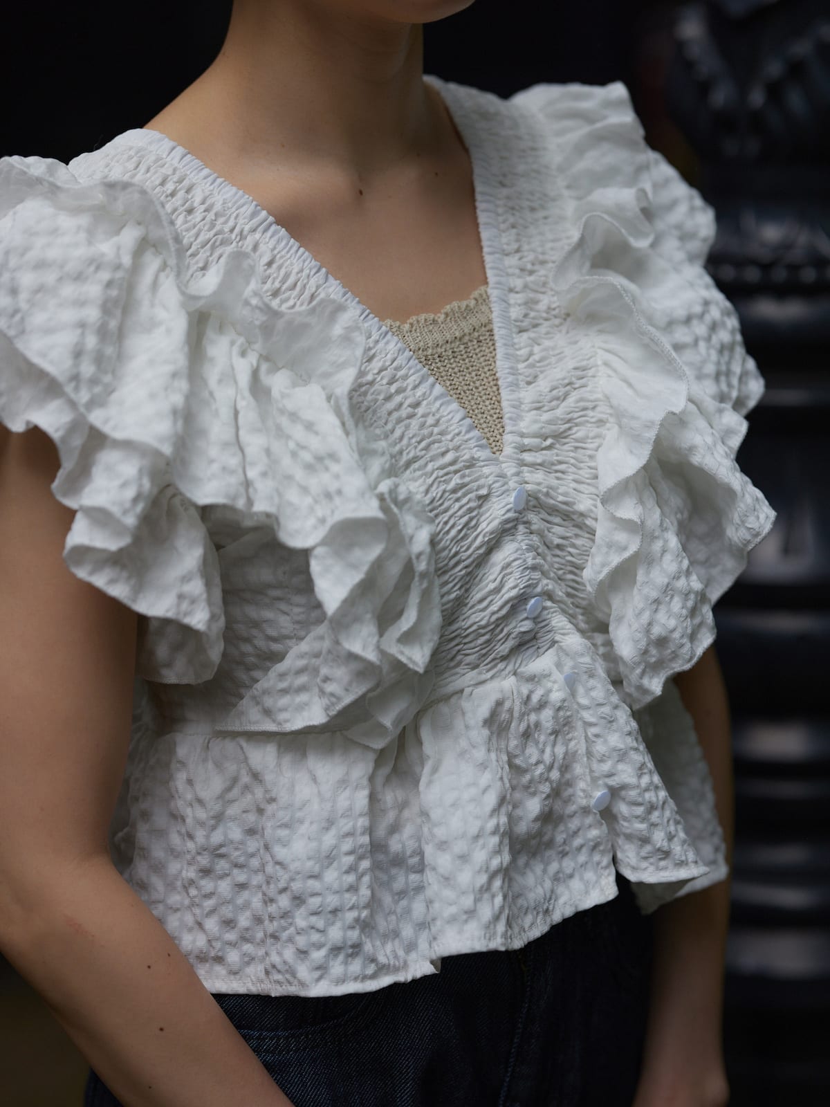 neam  FRILL GIRLY BLOUSE