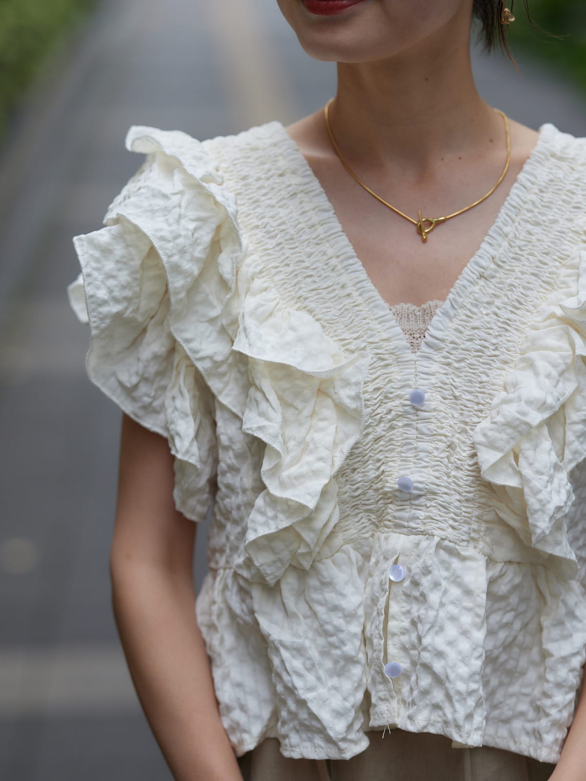 frill girly blouse