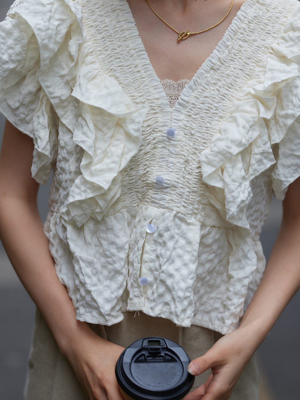 frill girly blouse
