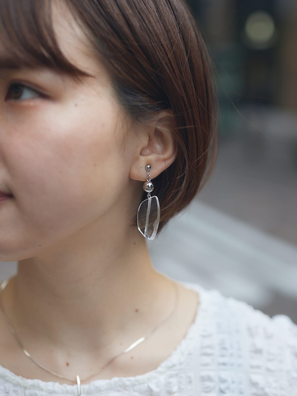 clear pierce/earring