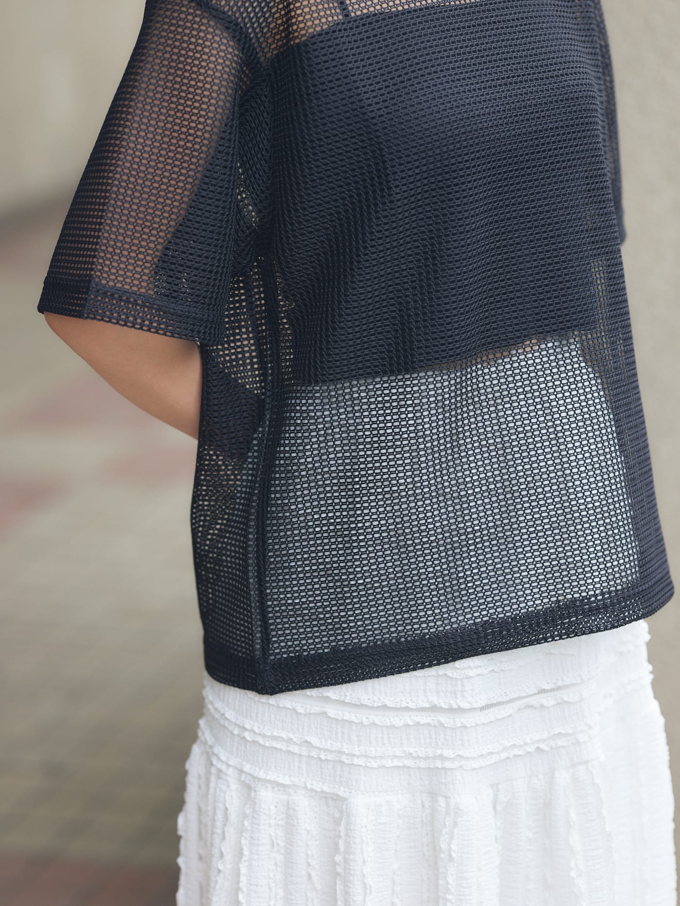 casual mesh tops