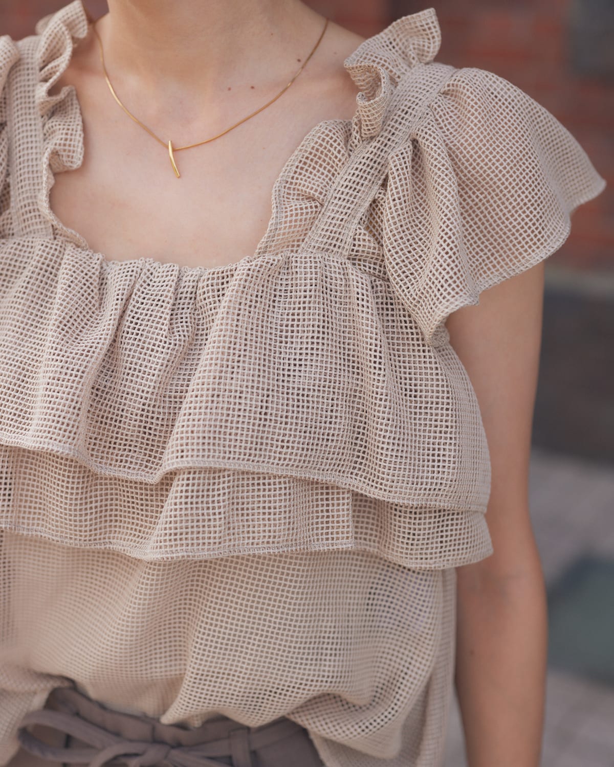 frill mesh tops