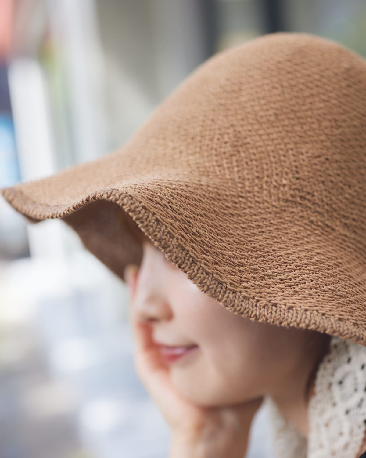 lace straw hat