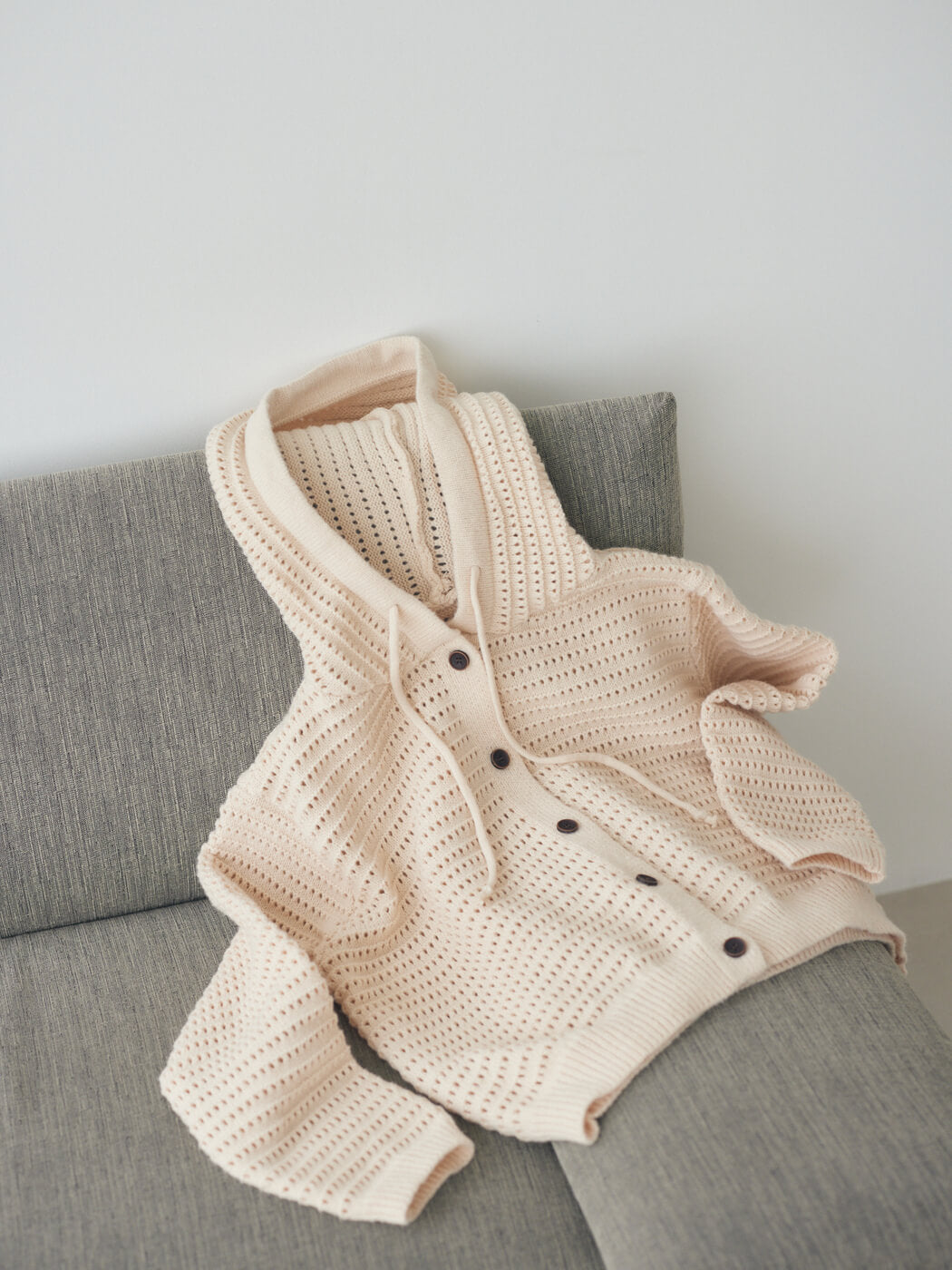 mesh knit food cardigan