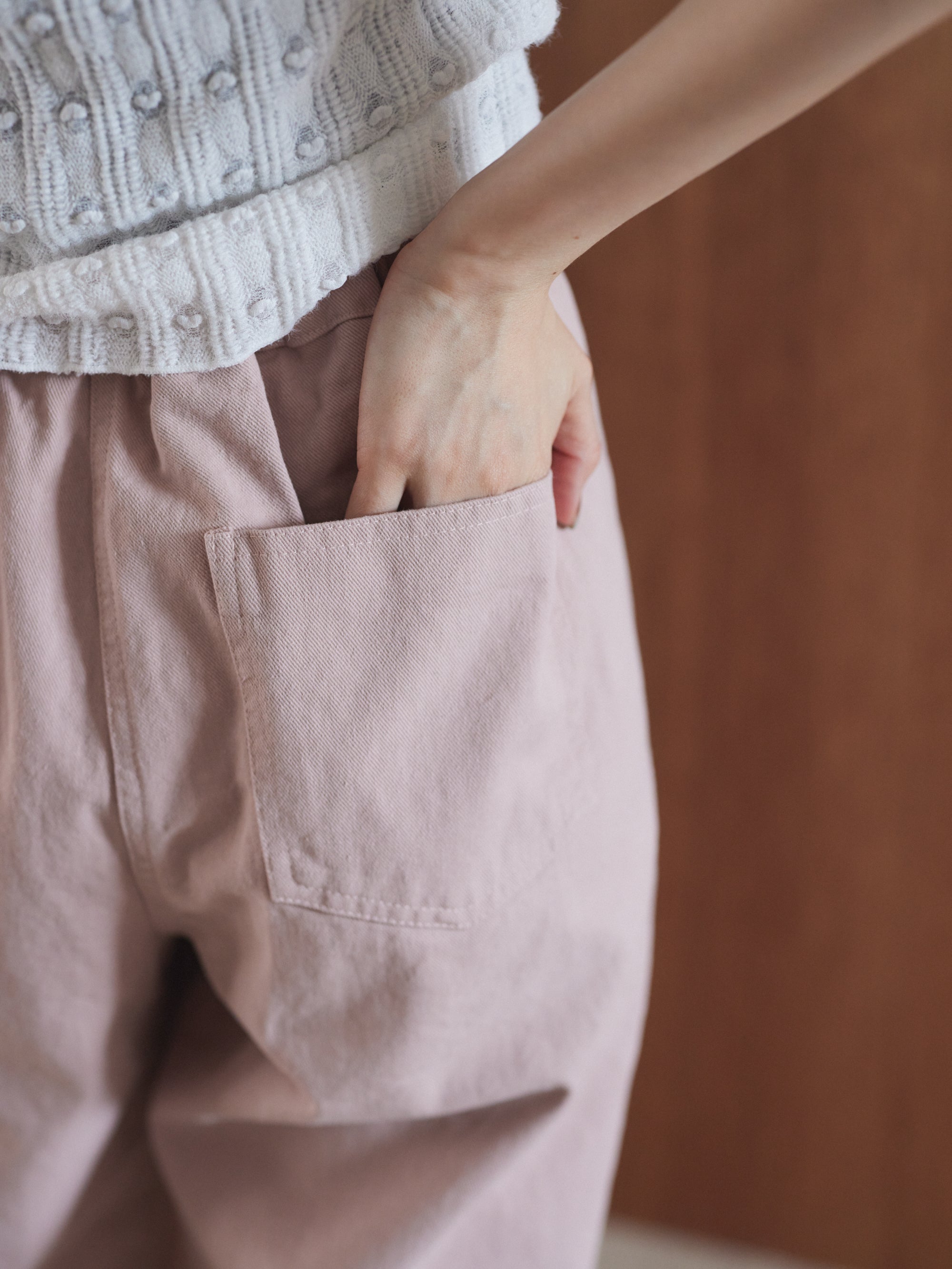 front pocket cotton pants