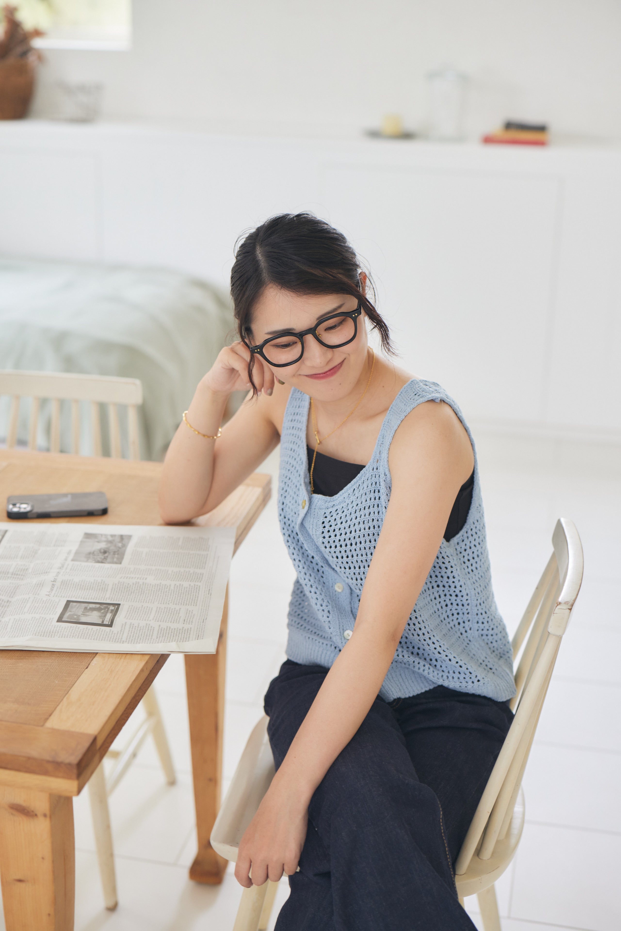 shell button  bustier + modal Tshirt