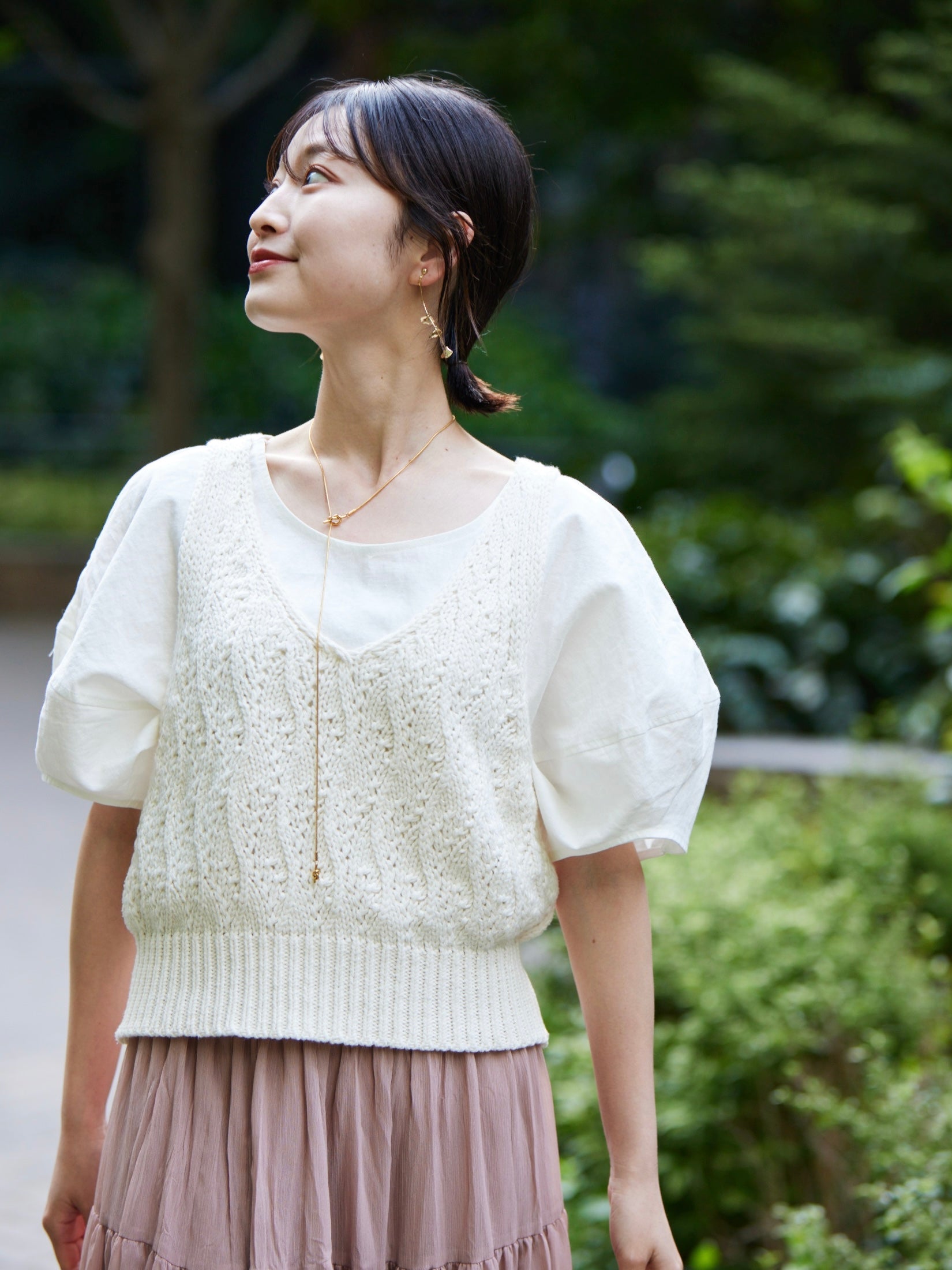 fluffy knit bustier