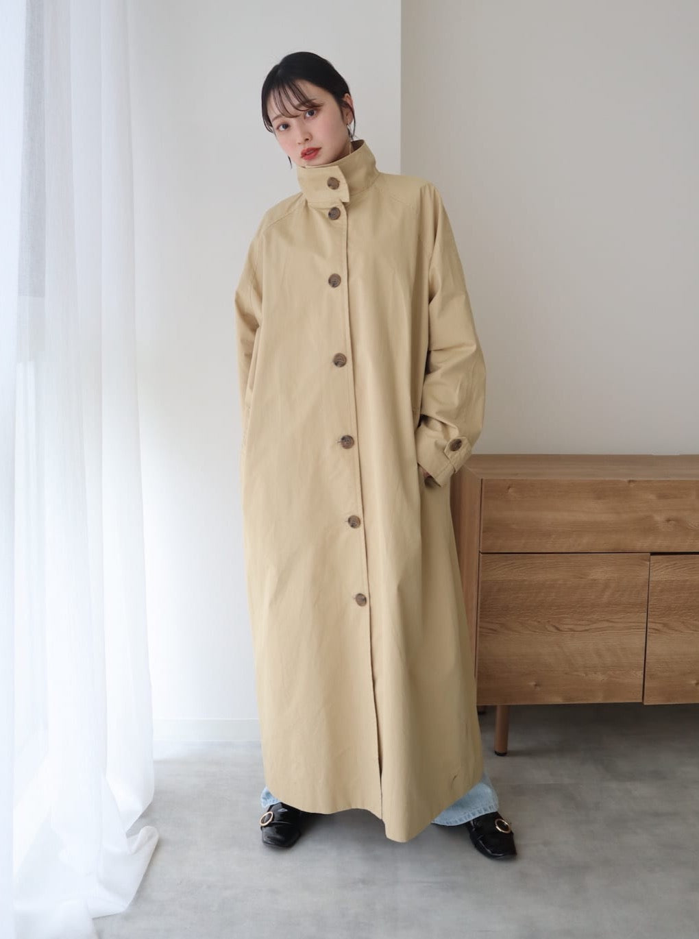 standcollar spring coat