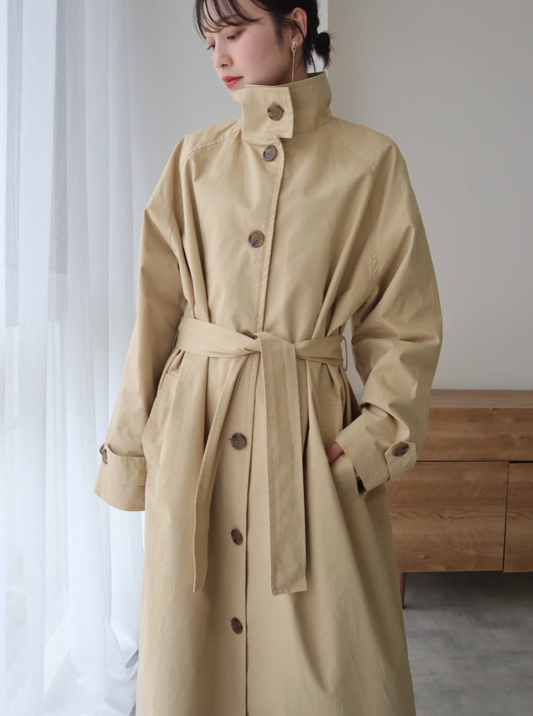 standcollar spring coat